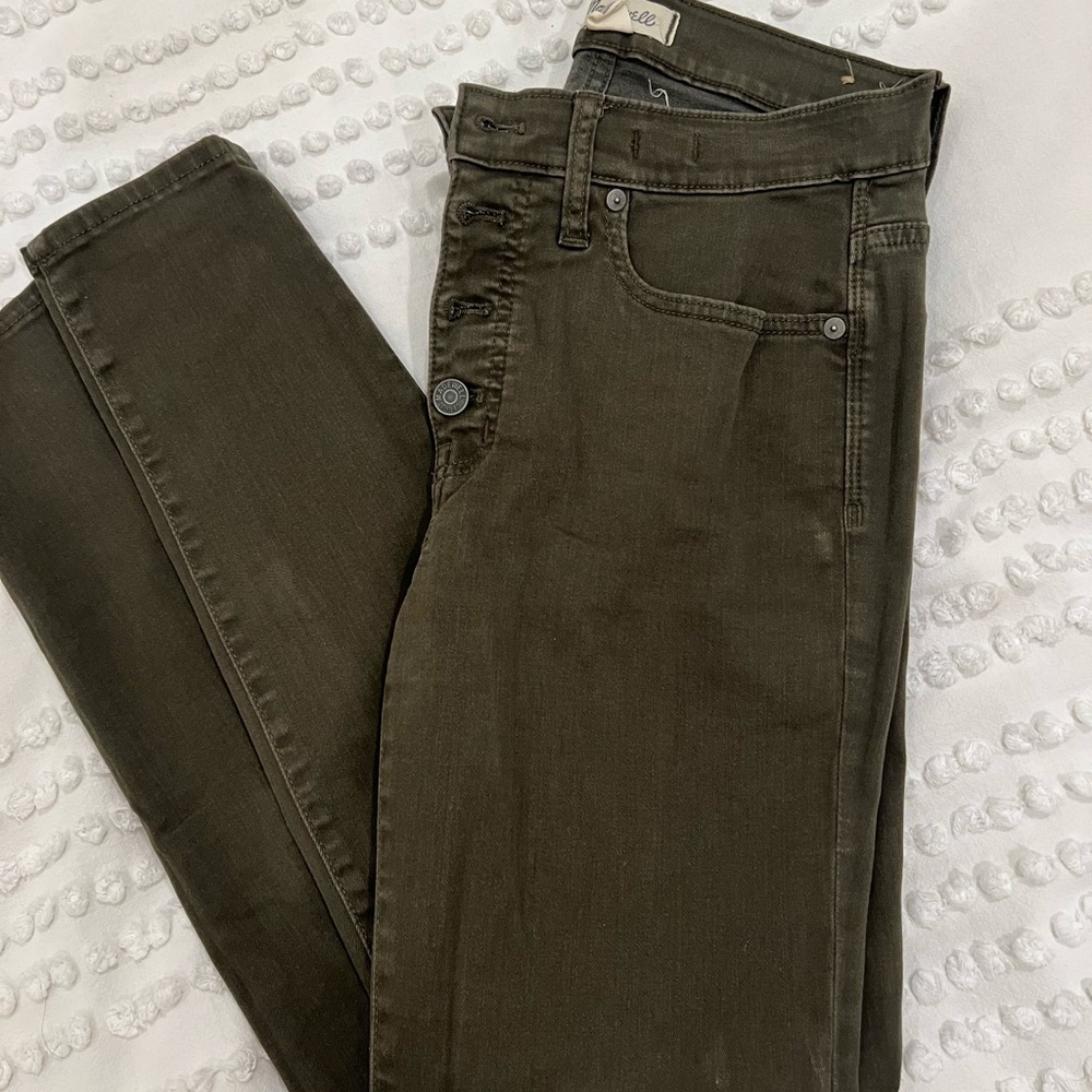 Madewell Womens Olive skinny Jeans 27 T